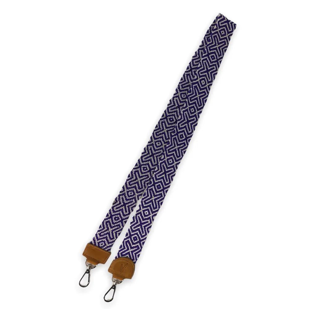 Maria Victoria |  Upcycled, Handwoven |Purple and White