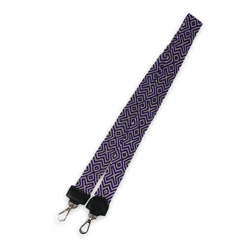 Maria Victoria |  Upcycled, Handwoven |Purple and White