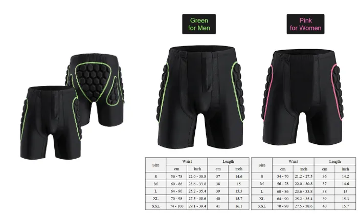 Men's Hip Butt Protection Padded Shorts