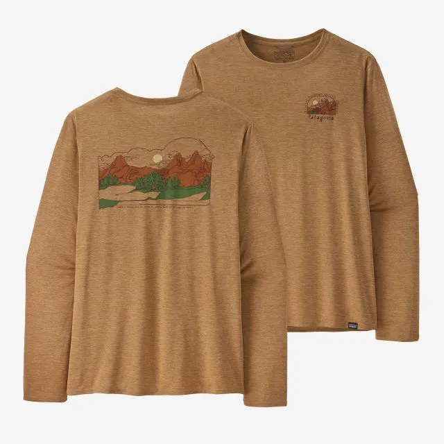 Mens L/s Cap Cool Daily Graphic Shirt - Lands