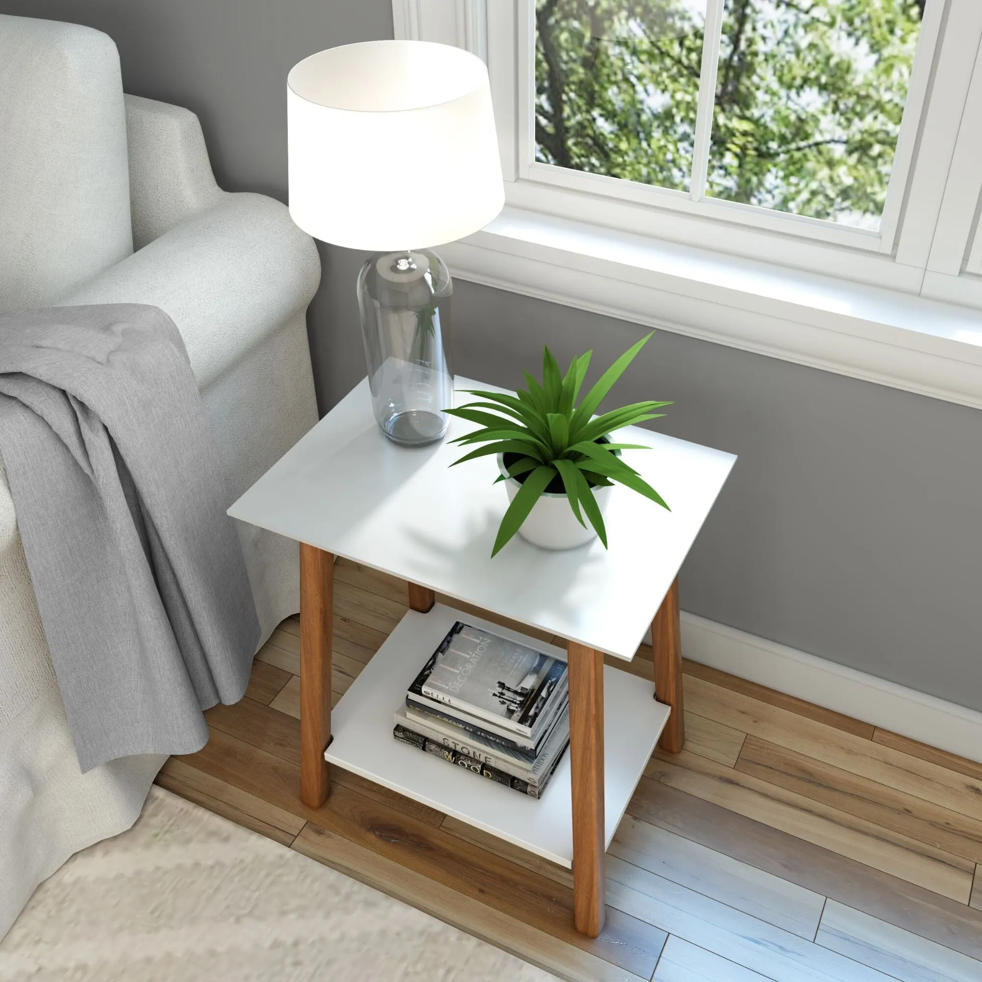 Mid-Century Modern Side Table - 23"