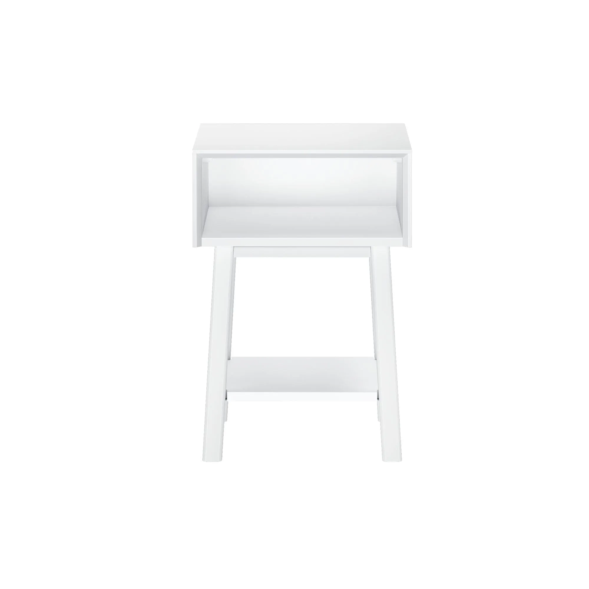 Mid-Century Modern Side Table with Storage - 18"