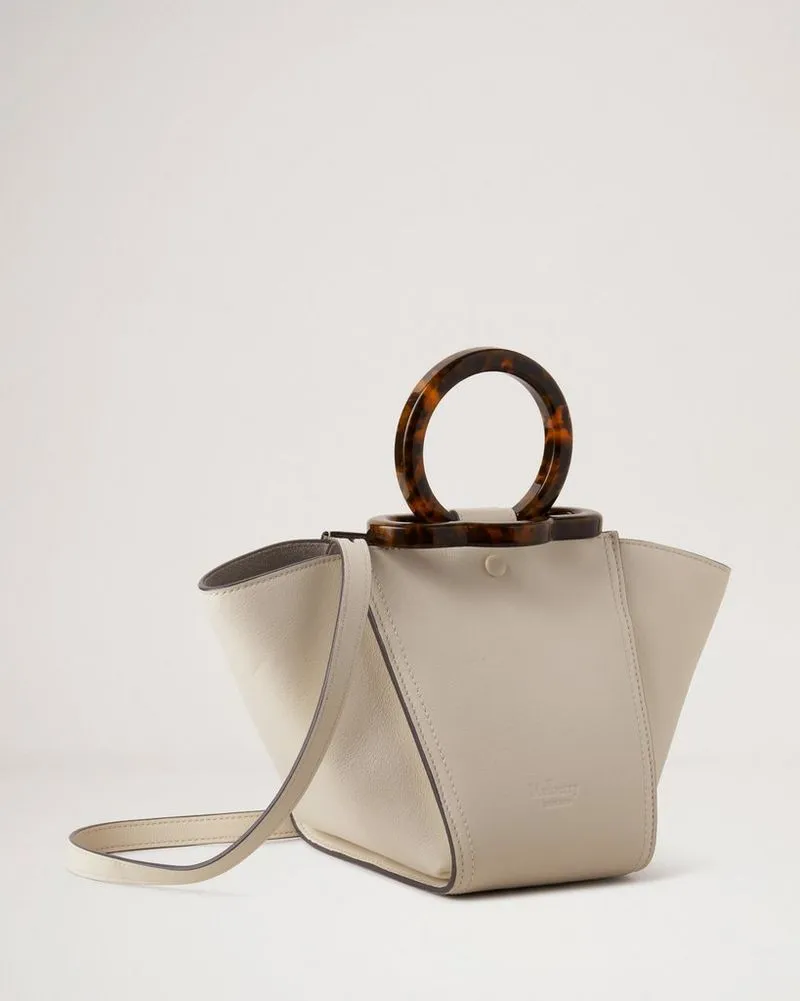 Mini Rider's Top Handle Bag Silky Calf (Chalk)