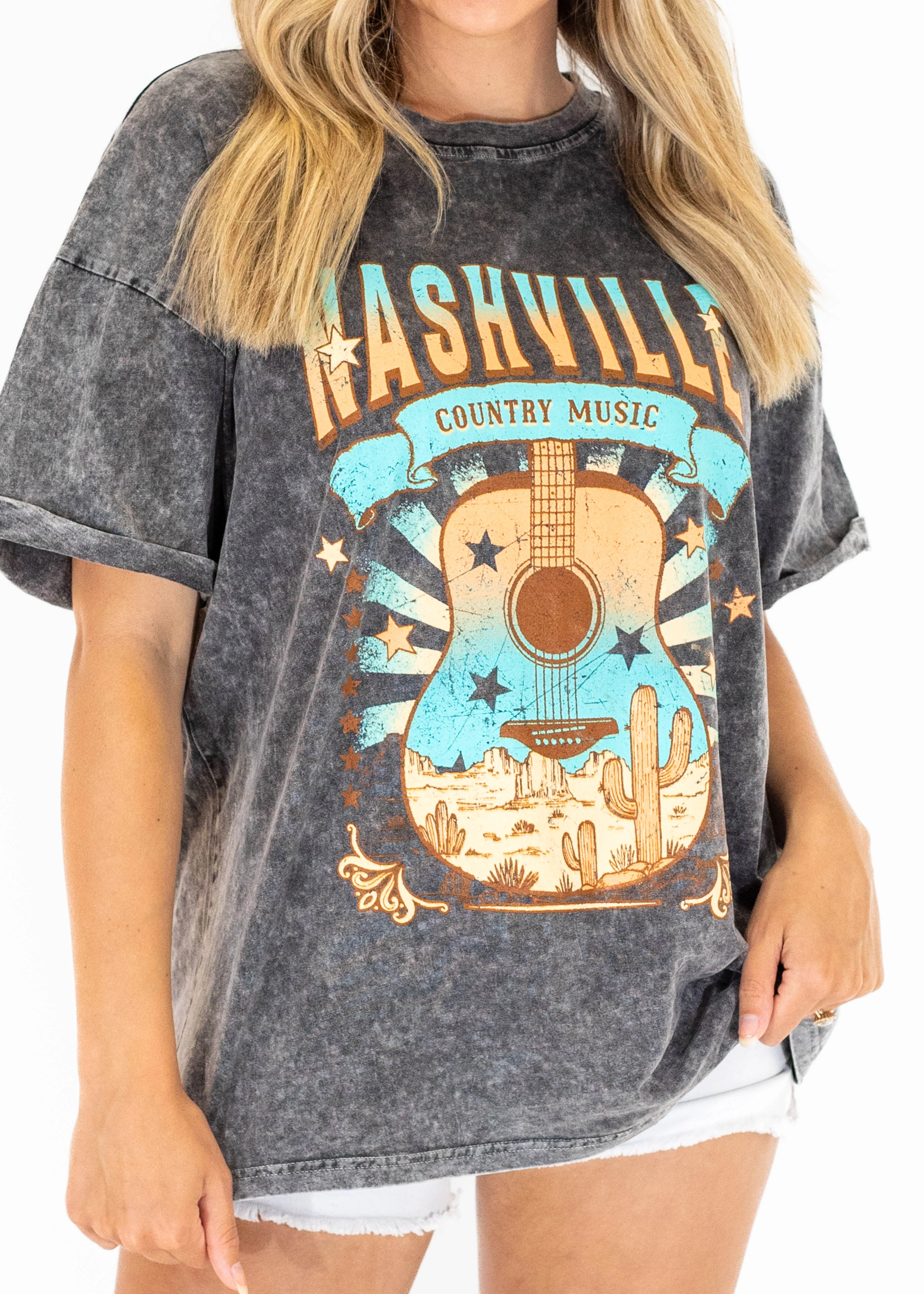 Nashville Cactus Guitar Tee