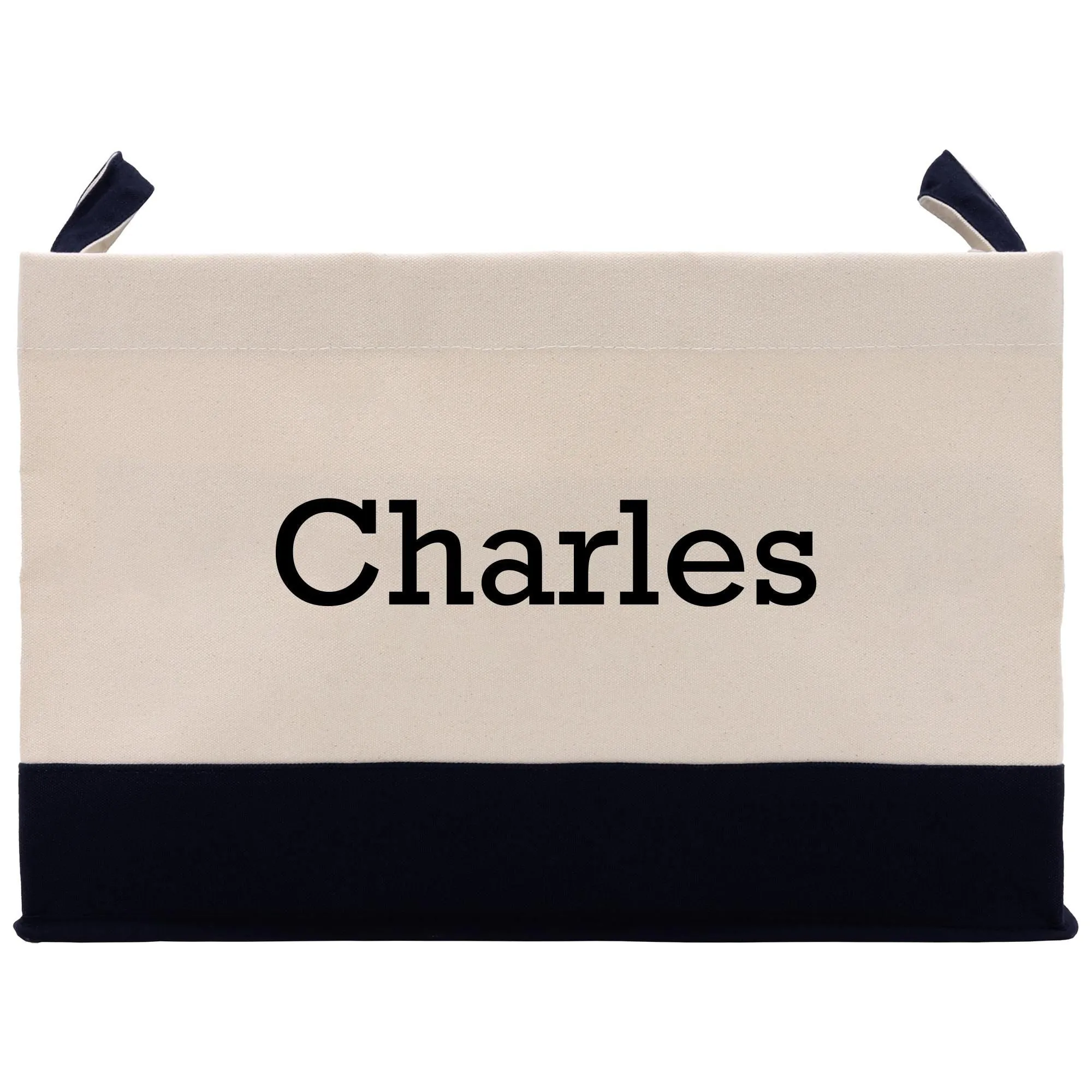 Personalized Storage Canvas Basket Baby Storage Bag Custom Baby Name Storage Bag Kids Toy Storage Cloth Storage (BBSB1002)