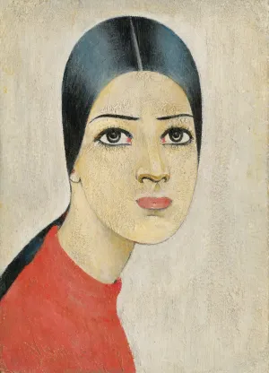 Portrait of Ann in Red Jumper - Posters