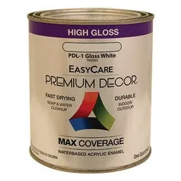 Premium Decor Enamel Paint, White Gloss, Qt.