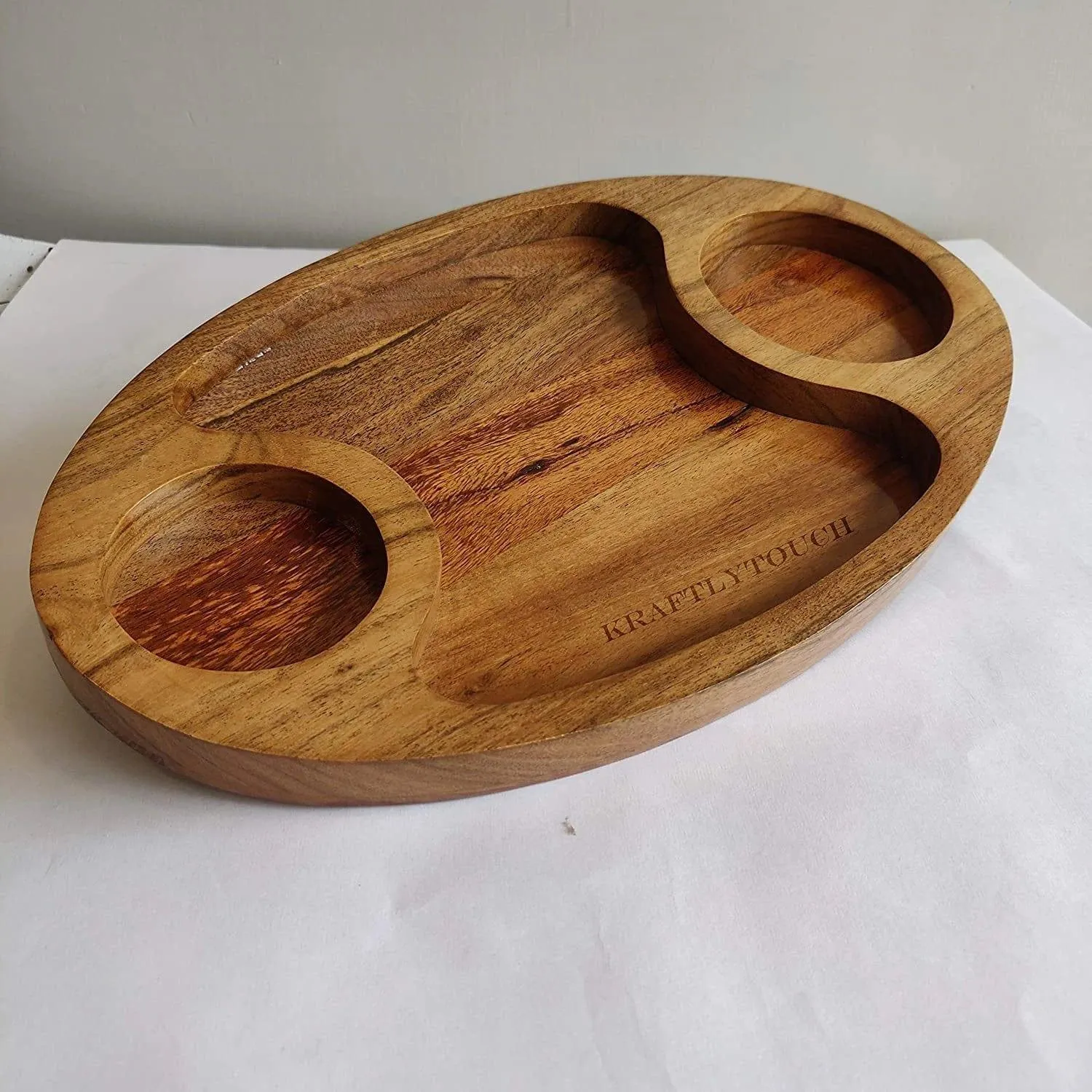 PREMIUM LOOK SERVING PLATTER || ACACIA WOOD || FOOD SAFE
