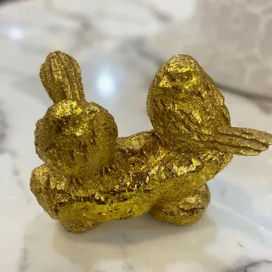 Resin Sparrow Statue-Golden