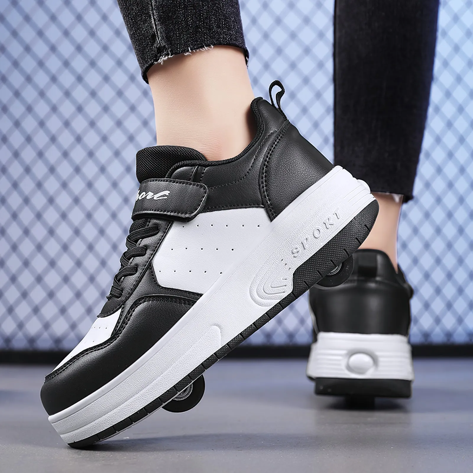 Roller Skate Shoes for Kids Boys Girls   Wheels Sneakers Fashion Roller Wheeled