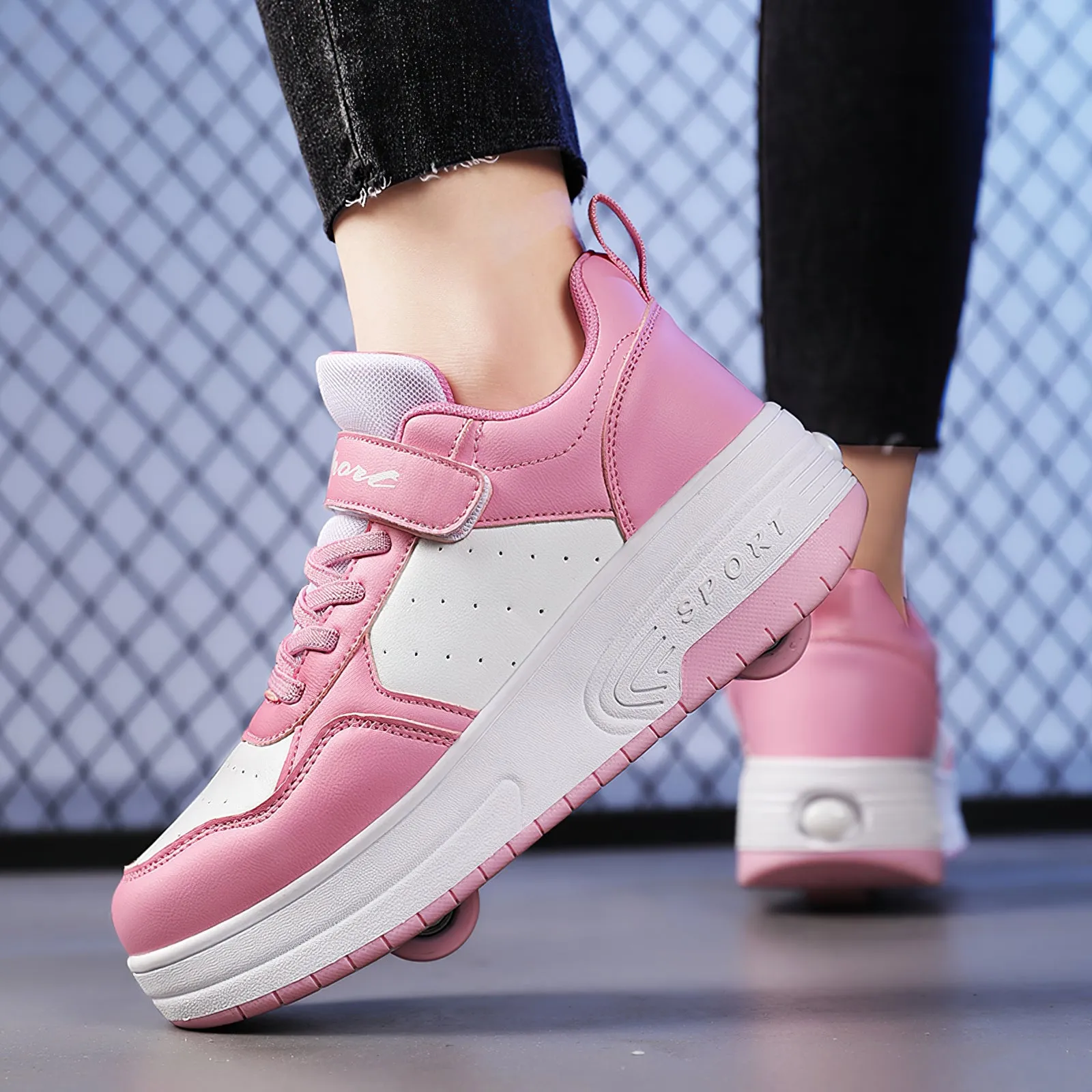 Roller Skate Shoes for Kids Boys Girls   Wheels Sneakers Fashion Roller Wheeled