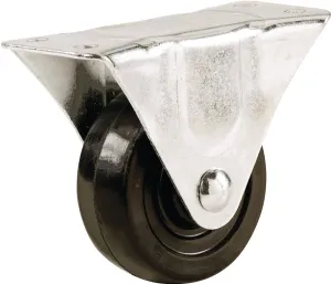 Shepherd Hardware 9481 Rigid Caster, 2 in Dia Wheel, 7/8 in W Wheel, Rubber Wheel, 90 lb :EA: QUANTITY: 1