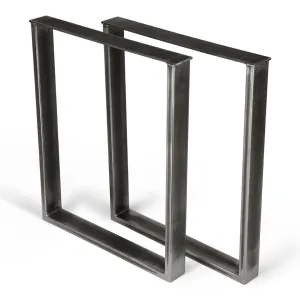 Square Metal Dining Table Legs - Set of 2