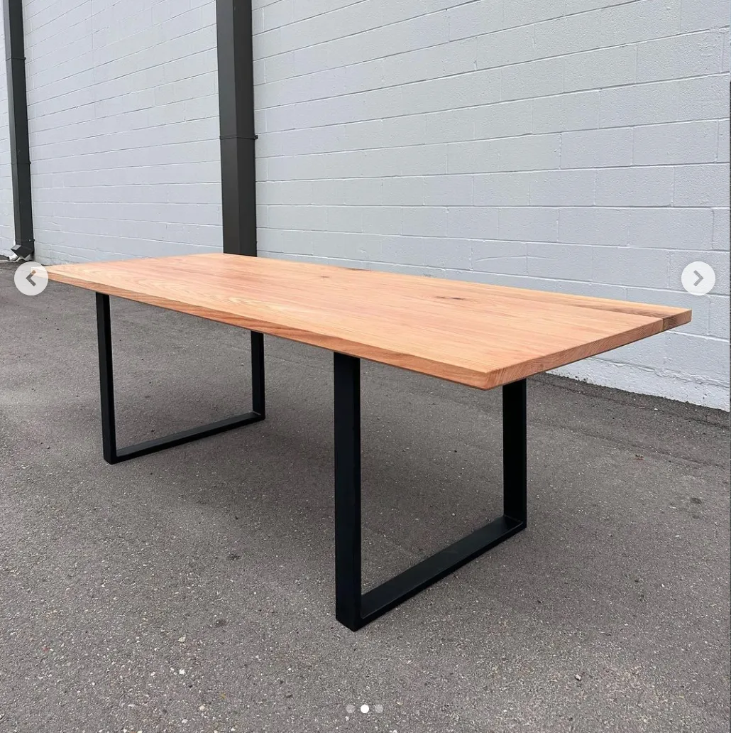 Square Metal Dining Table Legs - Set of 2