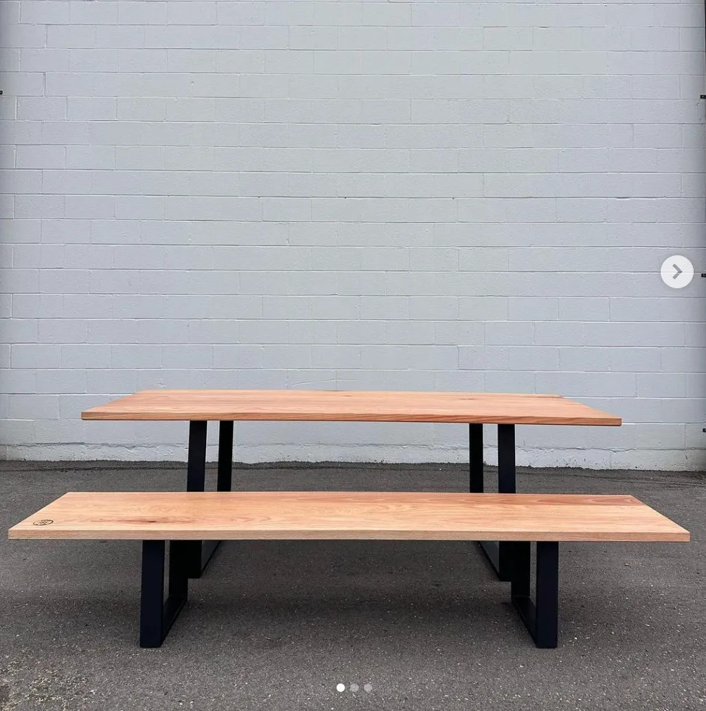 Square Metal Dining Table Legs - Set of 2