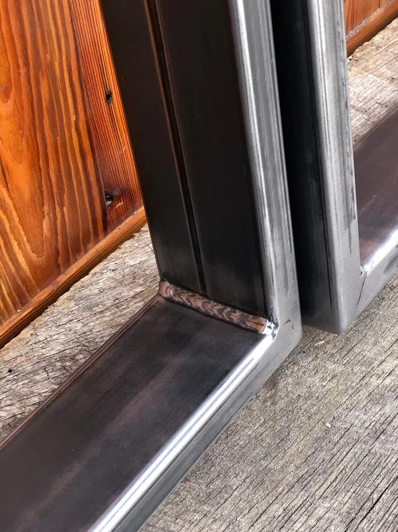 Square Metal Dining Table Legs - Set of 2
