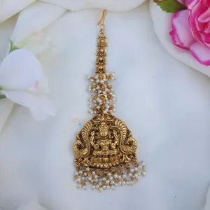 Stunning Lakshmi Design Maang Tikka - Pearl