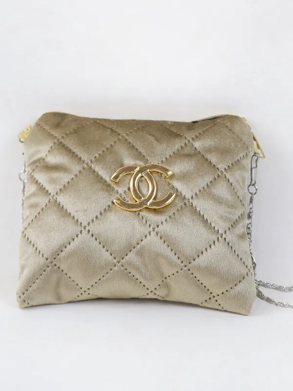 Stylish Velvet Handbag For Women's Ring Blush 17
