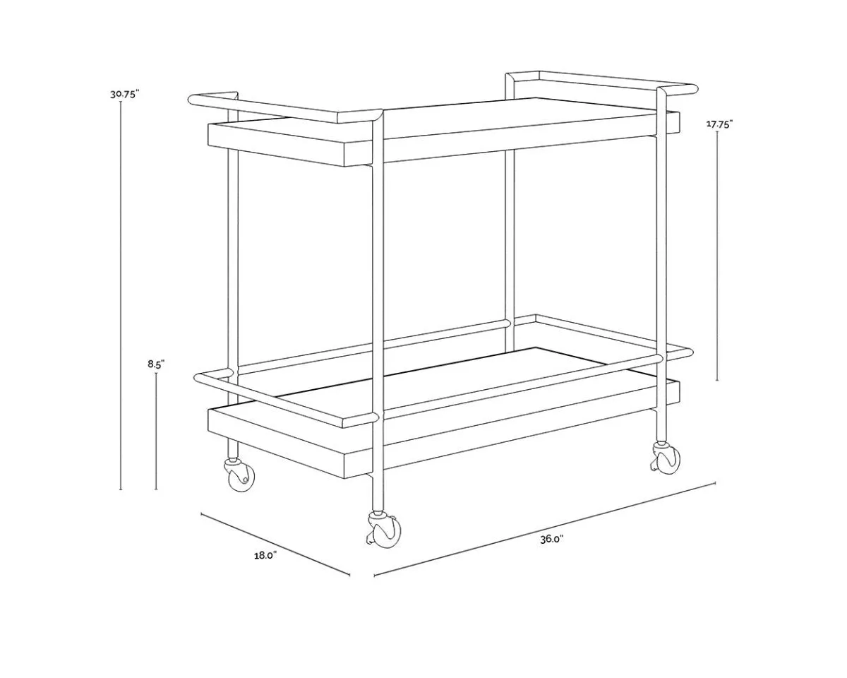 Sunpan Contardi Bar Cart