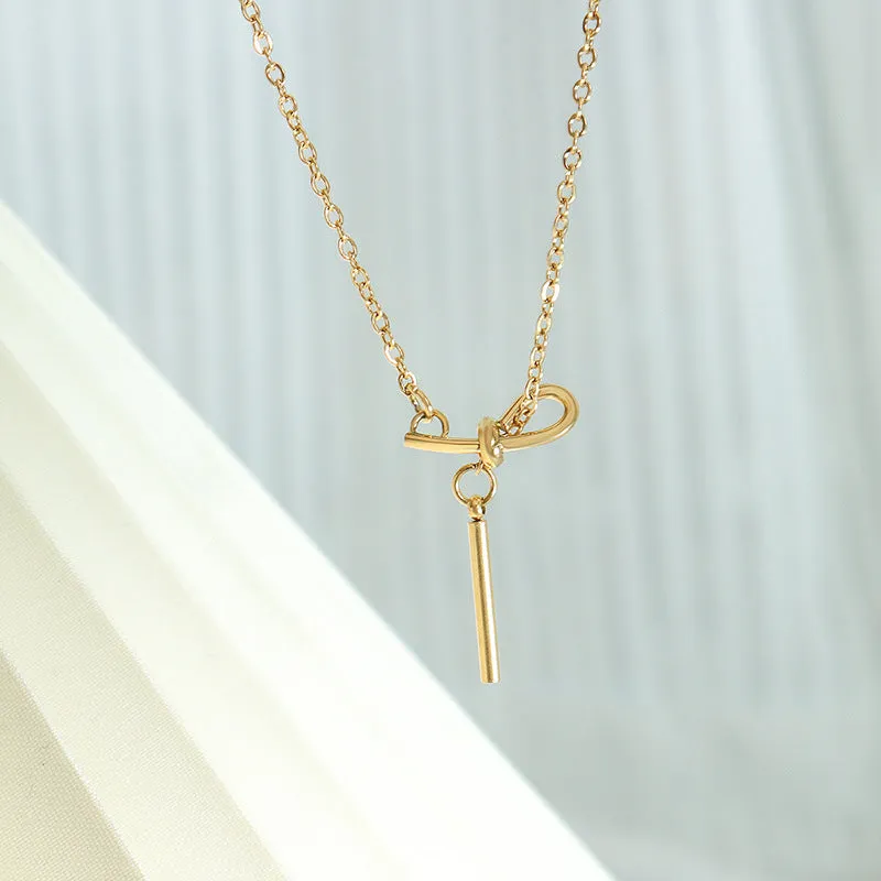 Tassel Bow Adjustable Necklace with Stylish Wind Accents for Versatile Fashion Looks