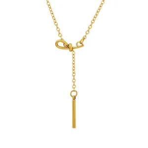 Tassel Bow Adjustable Necklace with Stylish Wind Accents for Versatile Fashion Looks