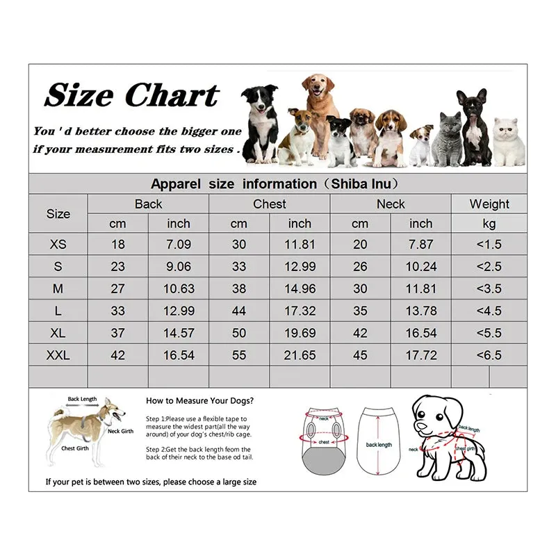 Thick Warm Winter Coat for Small to Medium Dogs - Comfortable and Fashionable