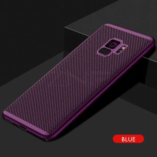 Ultra Slim Grid Heat Dissipate Phone Case For Samsung Galaxy S9 S8 Plus Note 9 8 S7 S6 Edge Case