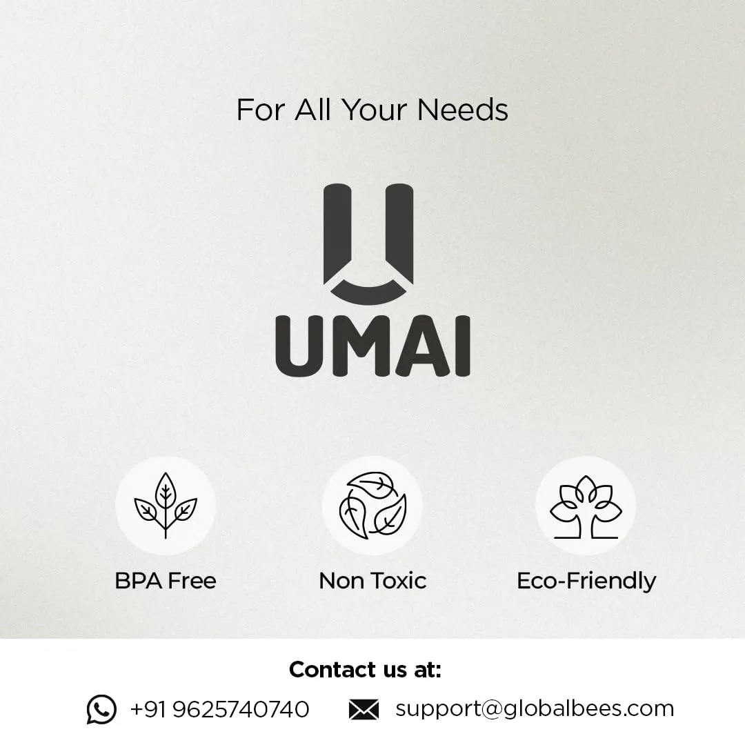 UMAI Flat Hair Brush with Strong & Flexible Bristles | Curl Defining Brush for Thick Curly & Wavy Hair | Small Size | Hair Styling Brush for Women & Men (Black)