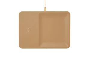 Wireless Charging Tray in Cortado Tan