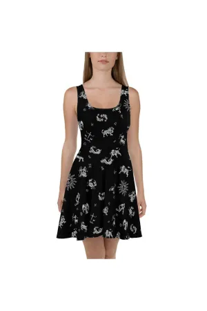Zodiac Signs Skater Dress